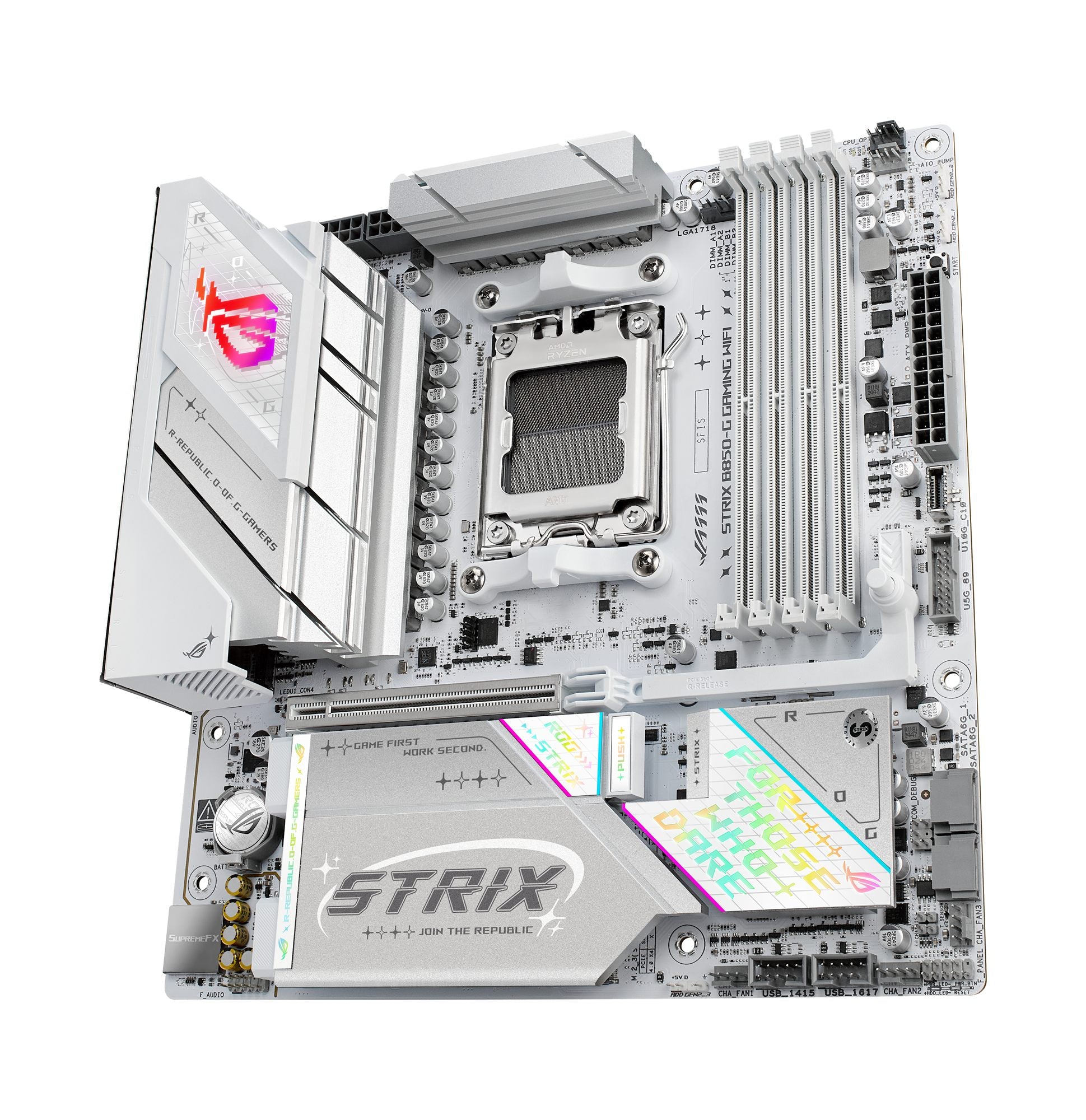 ASUS ROG Strix B850-G Gaming WiFi AMD mATX motherboard DDR5 PCIe 5.0 4xM.2 1xHDMI 1xDisplayPort 2xSATA