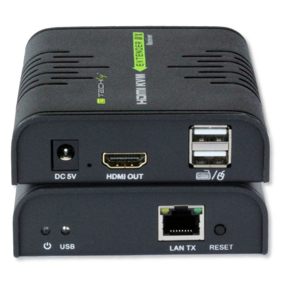 Techly IDATA HDMI-KVM2 Extendeur KVM HDMI/USB 1080p60Hz jusqu'a 120m sur câble Cat6