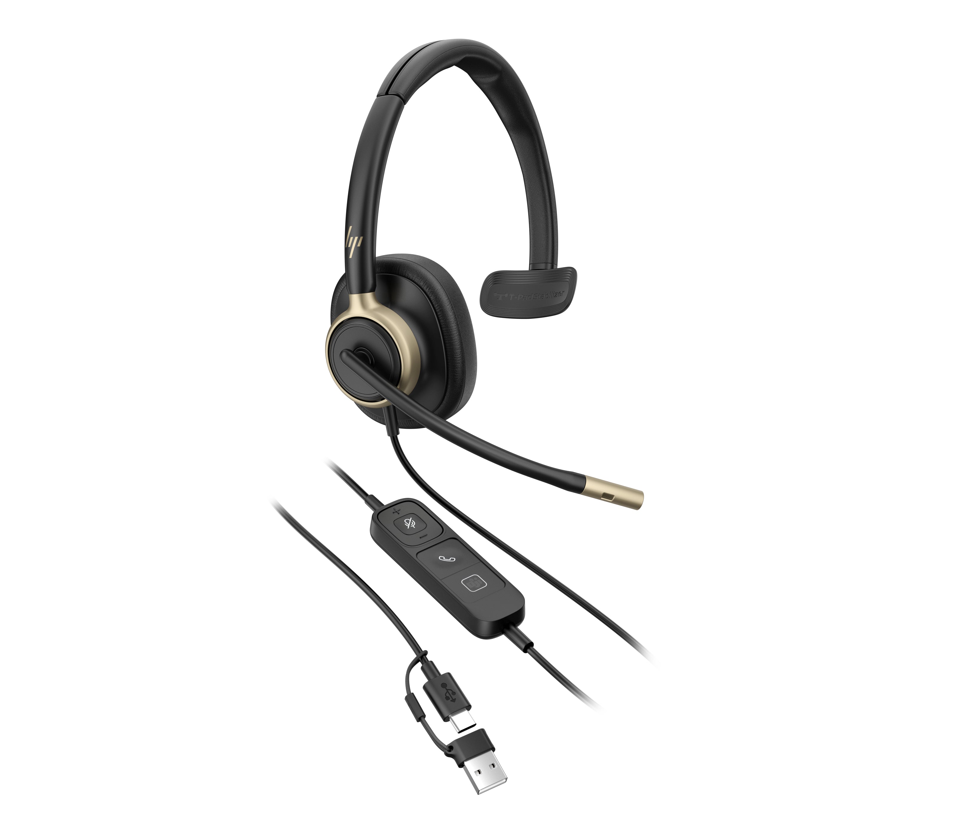 HP Poly Mission 815 Monaural USB Wired Headset Bulk WW