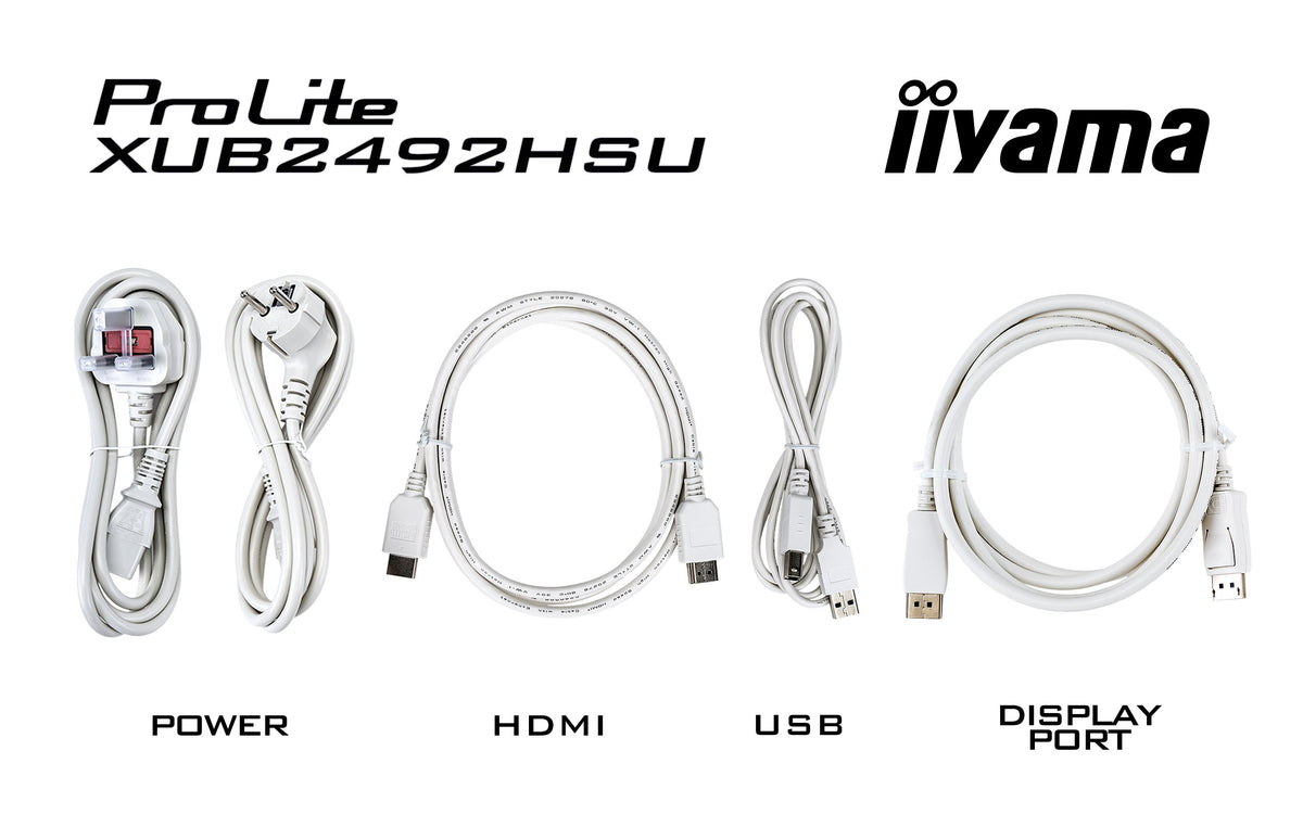"iiyama XUB2492HSU-W6 écran plat de PC 60,5 cm (23.8"") 1920 x 1080 pixels Full HD LED Blanc"