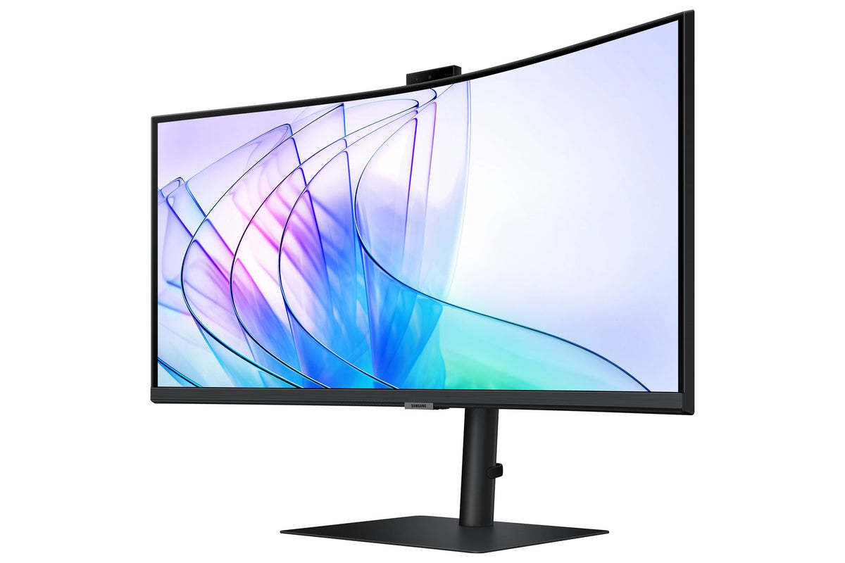 SAMSUNG ViewFinity S6 S34C652VAU Ecran incurvé 34p avec WEBCAM UWQHD 3440 x 1440 @100Hz VA 350cd/m² HDR10 5ms HDMI DP USB-C 90W HP