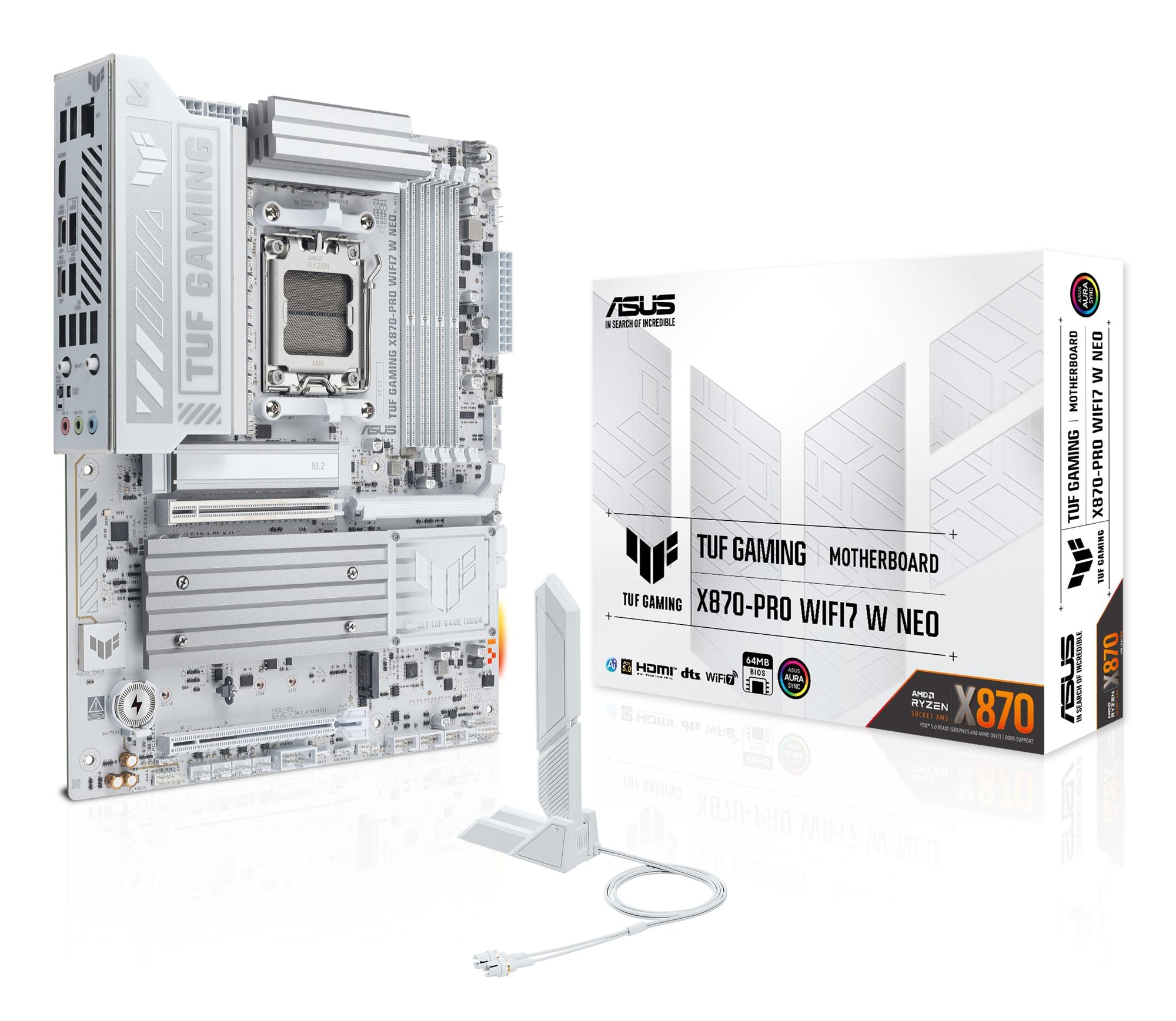 ASUS AMD X870 ATX motherboard DDR5 PCIe 5.0 4xM.2