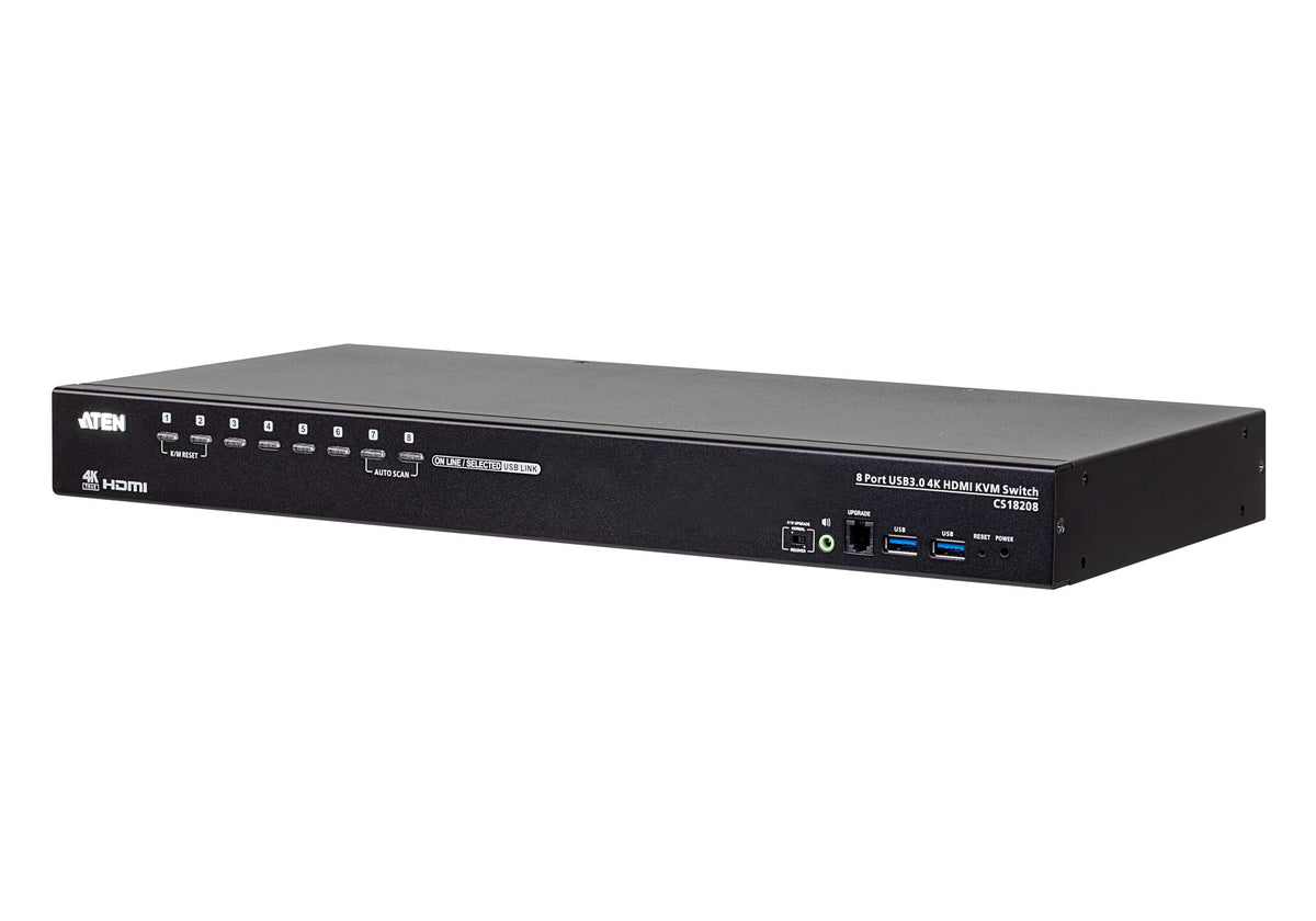 ATEN CS18208-AT-G commutateur écran, clavier et souris Noir