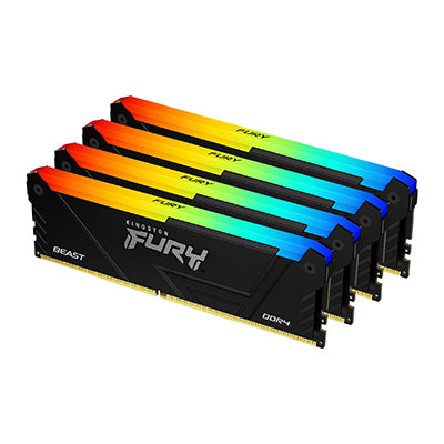 KINGSTON 32Go 3600MT/s DDR4 CL17 DIMM Kit of 4 FURY Beast RGB