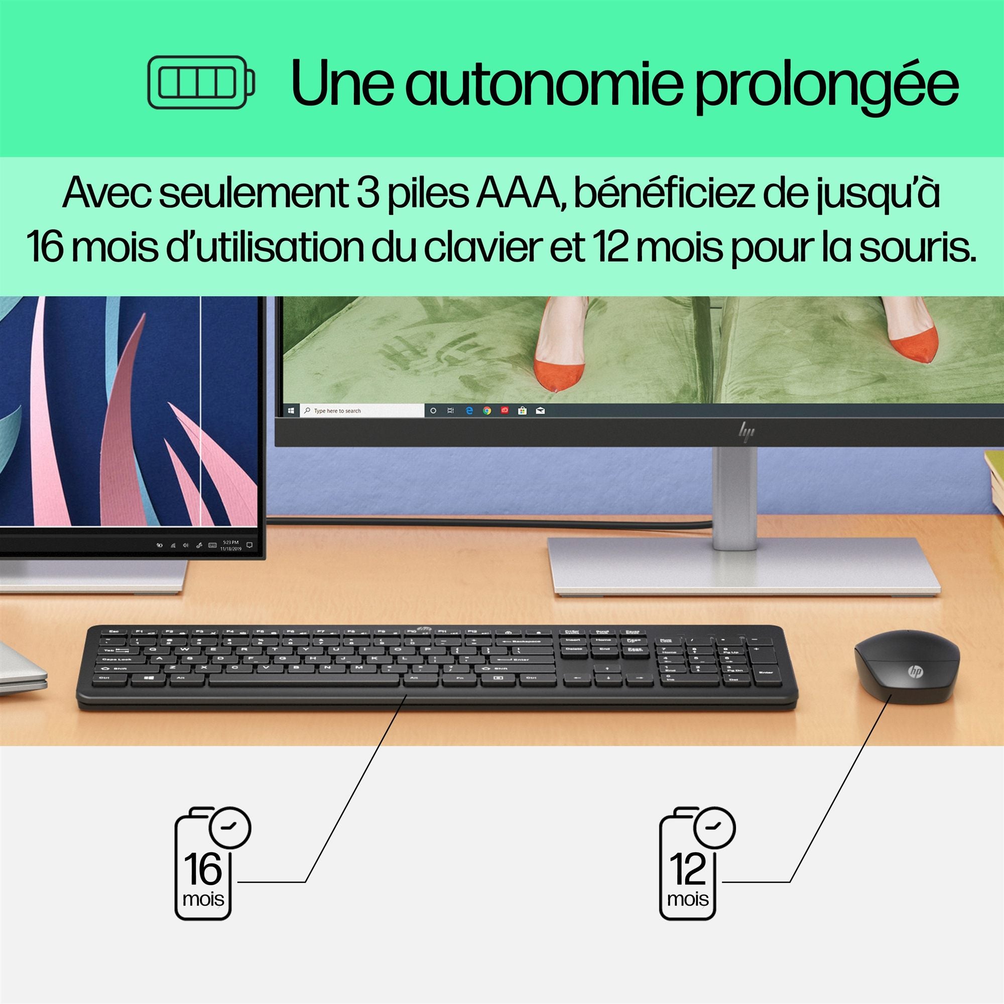 HP 230 WL Mouse+KB Combo EMEA-INTL Engl