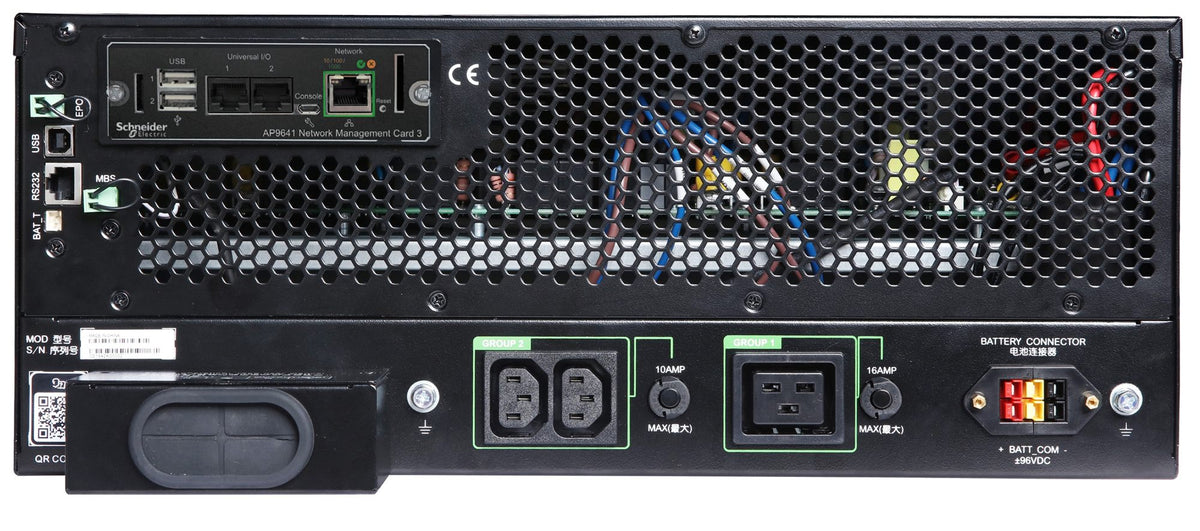 APC Smart-UPS On-Line-G 5kVA 5kW Tower 230V 2x IEC C13+1x IEC C19+Hard wire 3-wire H+N+E outlets Network Card wo rail kit
