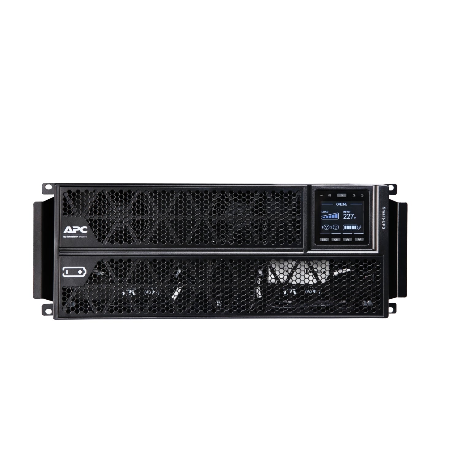 APC Smart-UPS On-Line-G 5kVA 5kW Tower 230V 2x IEC C13+1x IEC C19+Hard wire 3-wire H+N+E outlets Network Card wo rail kit