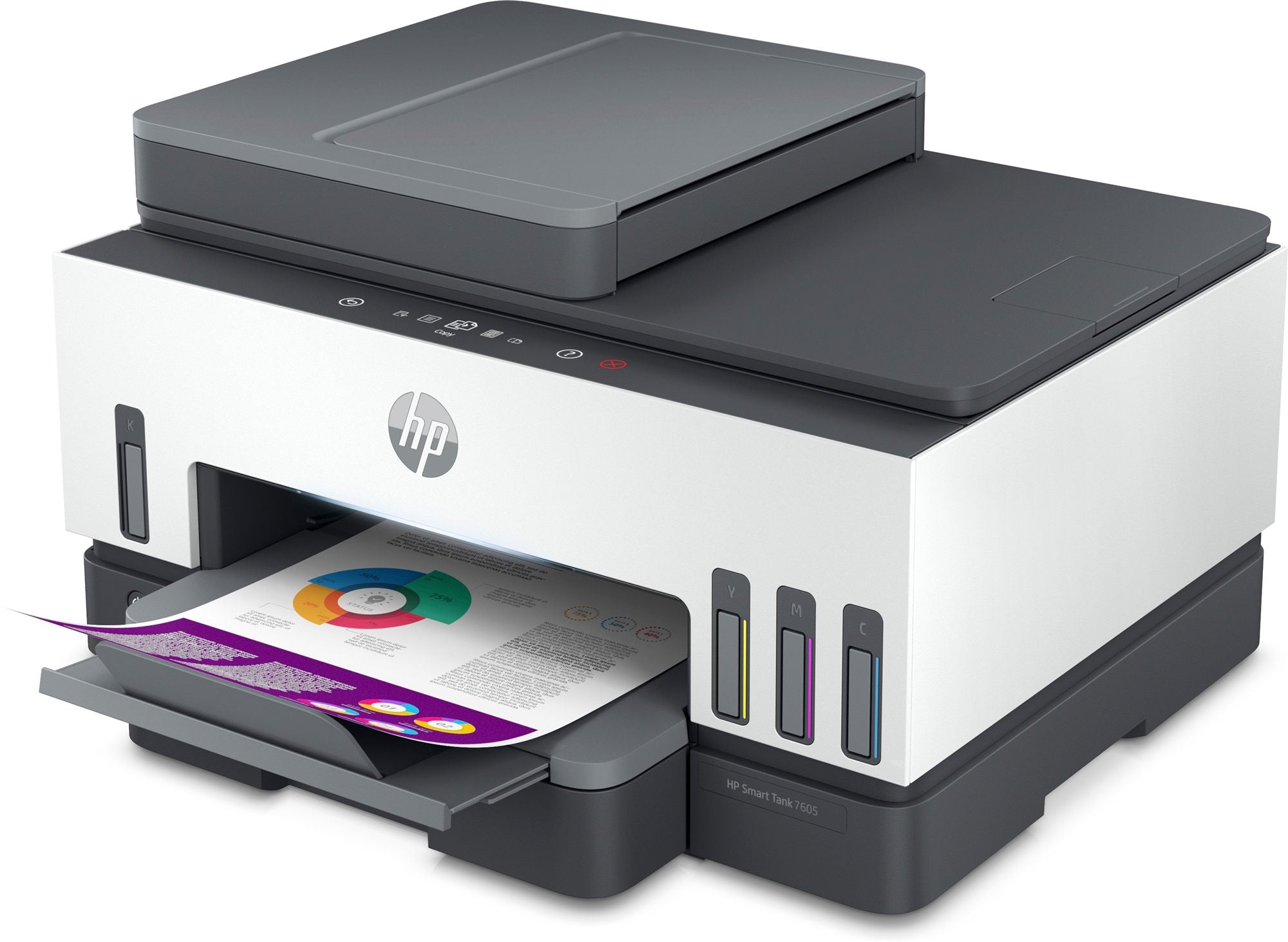 HP Smart Tank 7605 All-in-One MFP colour inkjet refillable A4 13ppm Copy 15ppm Print 250sheets USB Wi-Fi Bluetooth