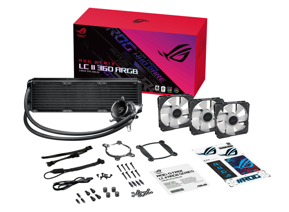 ASUS ROG STRIX LC II 360 ARGB AIO cooler with Aura Sync