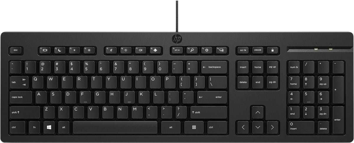 Clavier filaire HP 125 - récepteur USB - noir, BULK 12 pieces (266C9A6#ABB)