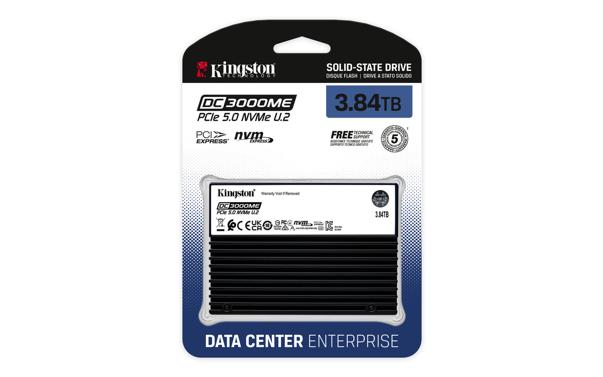 KINGSTON 3.84To DC3000ME U.2 PCIe 5.0 NVMe TCG Opal Enterprise SSD
