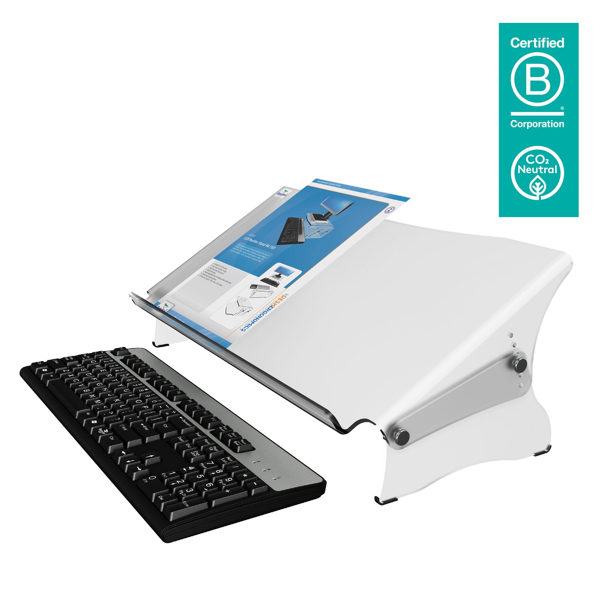 DATAFLEX Porte copie/doc. Acrylique - Hauteur réglable 49411