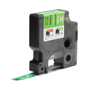 DYMO Etiquette industrielle vinyle blanc sur vert 12 mm x 5,