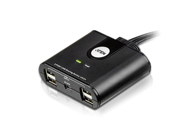 ATEN US224 commutateur écran, clavier et souris Noir