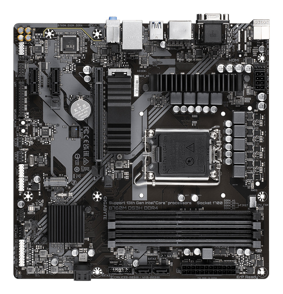 GIGABYTE B760M DS3H DDR4 carte mere Intel B760 Express LGA 1700 micro ATX