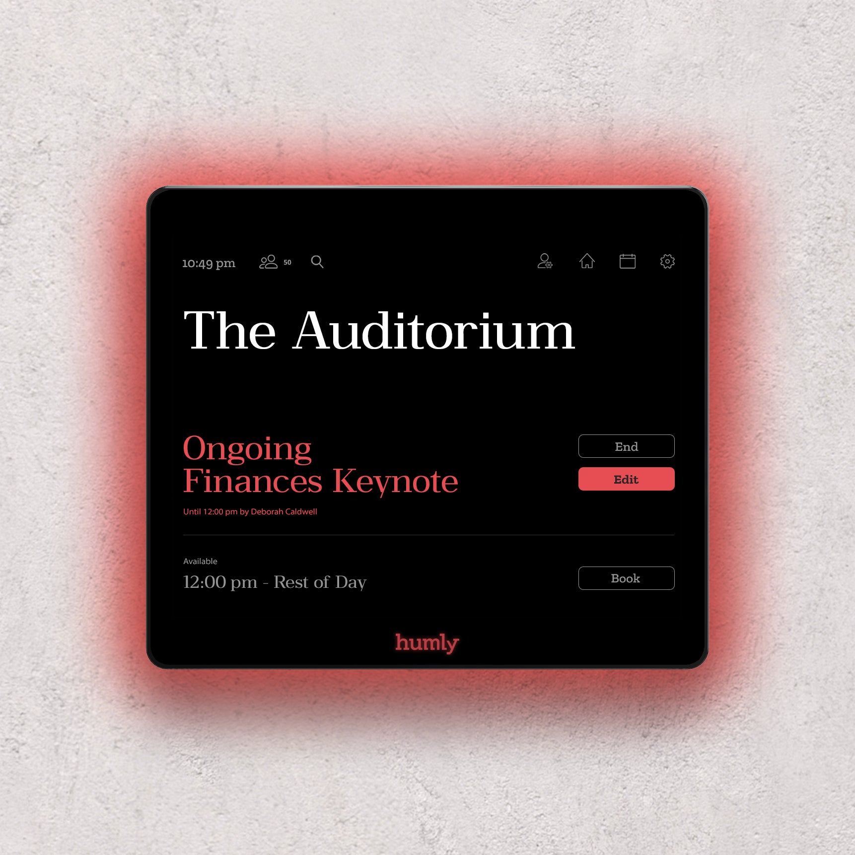 HUMLY ROOM DISPLAY - écran 8" RoomBooking