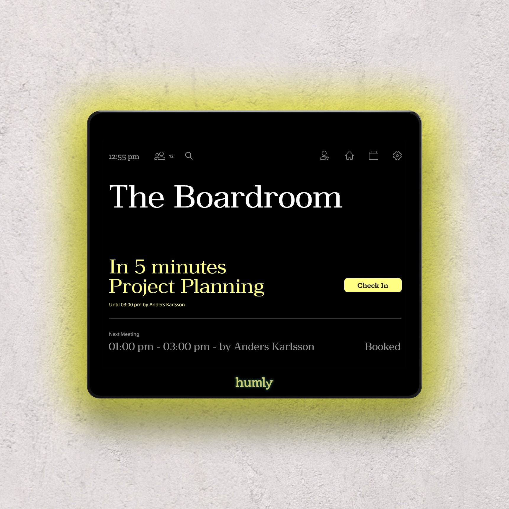 HUMLY- Room Display Ecran 8" HUM1001