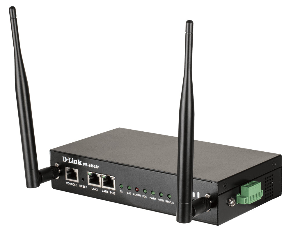 D-Link DIS-2650AP point d'acces réseaux locaux sans fil 1200 Mbit/s Noir Connexion Ethernet, supportant l'alimentation via ce port (PoE)