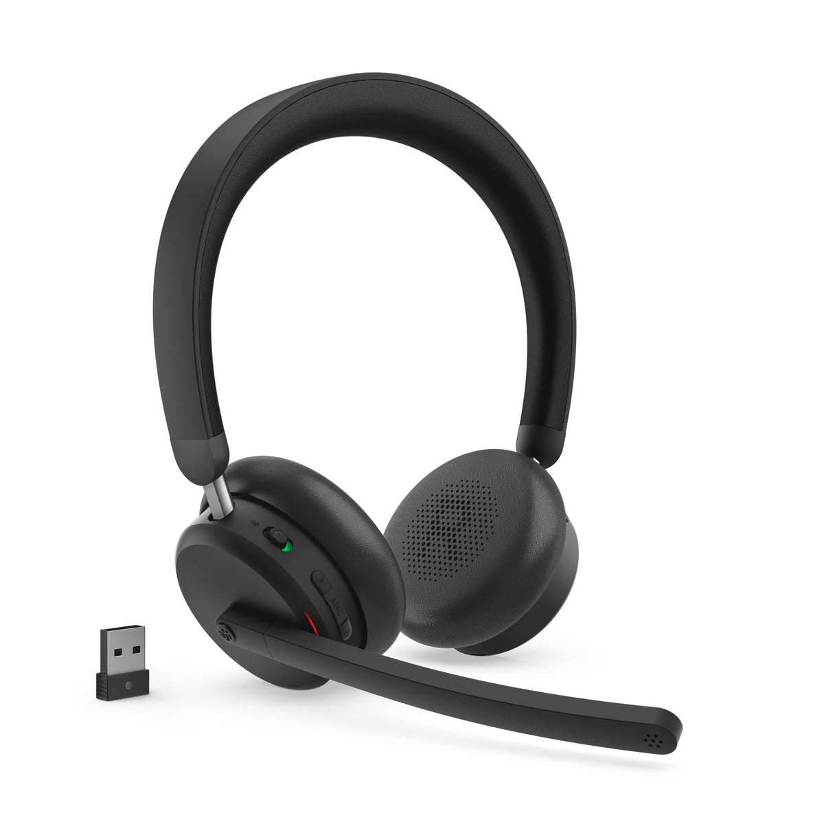 LENOVO 6550 Headset on-ear Bluetooth wireless active noise cancelling USB-C black Certified for Microsoft Teams