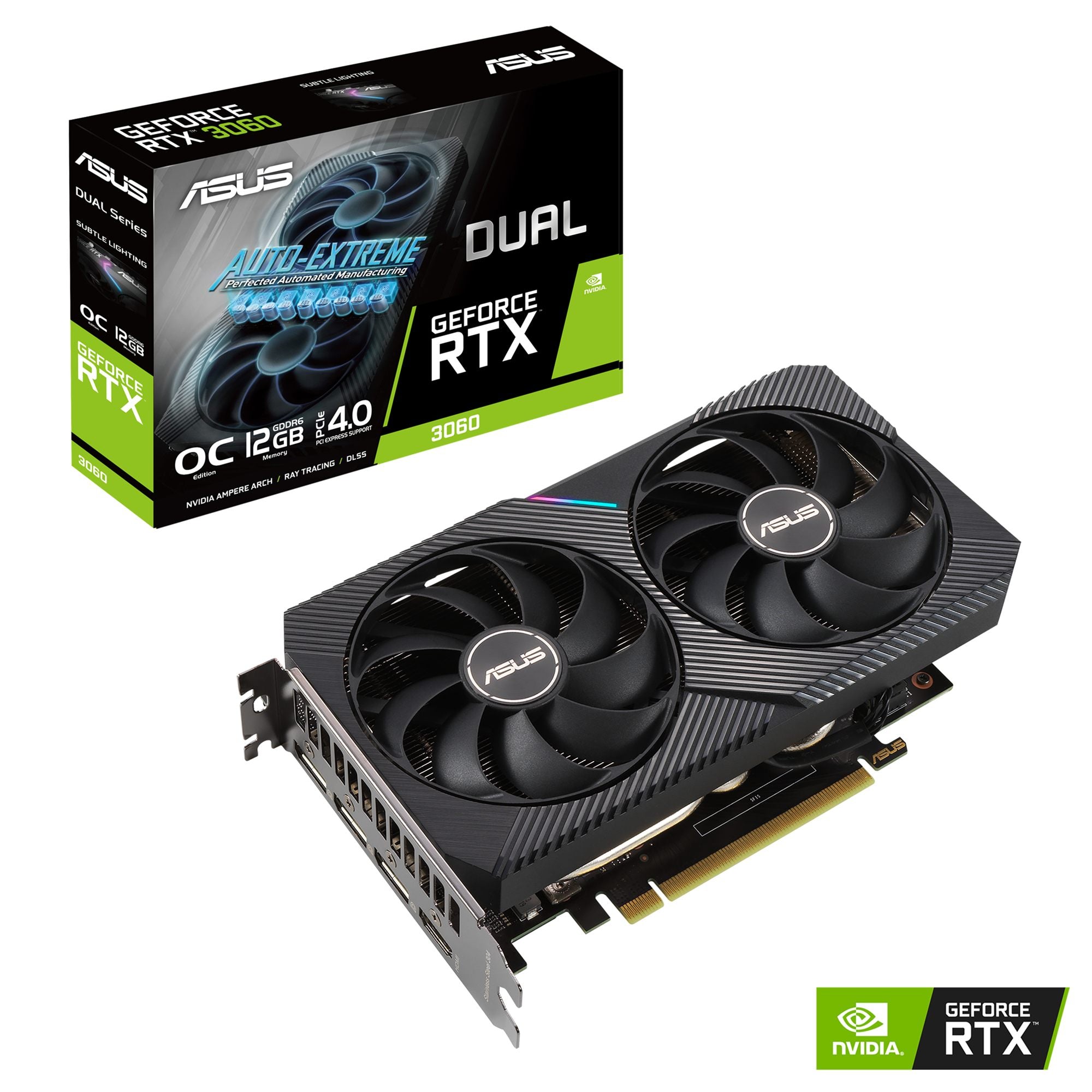 ASUS DUAL RTX3060 OC 12Go GDDR6 PCIe 4.0 HDMI 2.1 3xDP 1.4a V2