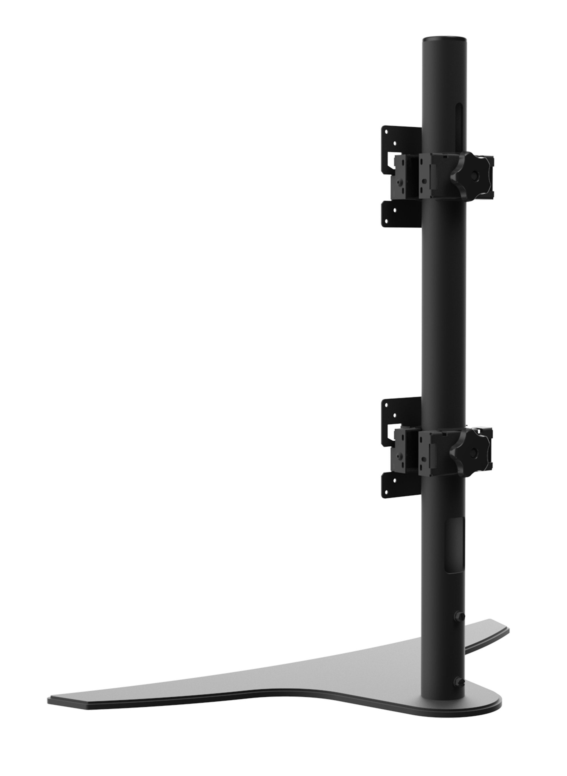 Peerless 1x2 Freestanding Desktop Stand for 24in to 49in UltraWide Curved Monitors Black