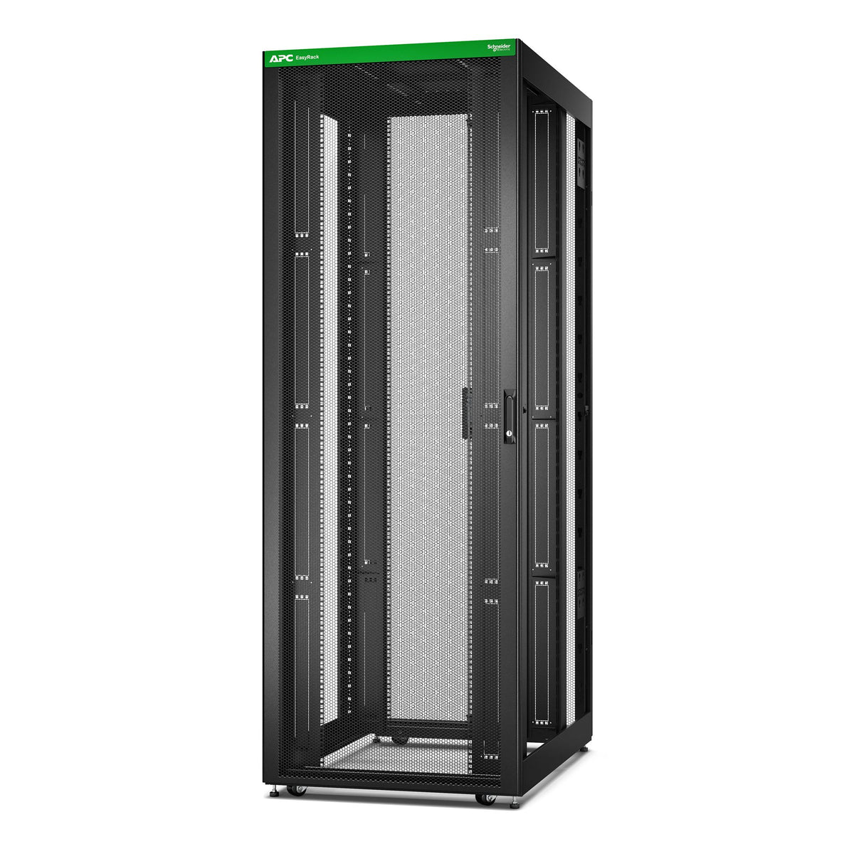 APC Easy Rack 48Ux800x1200 with Roof castors feet and 4 Brackets No Side panels Bottom black