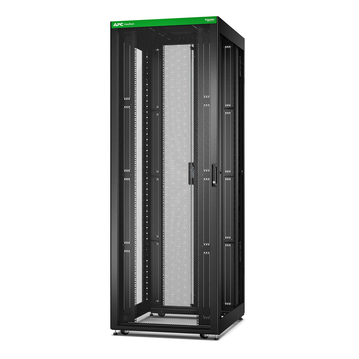 APC Easy Rack 48Ux800x1000 with Roof castors feet and 4Brackets No Side panels Bottom black