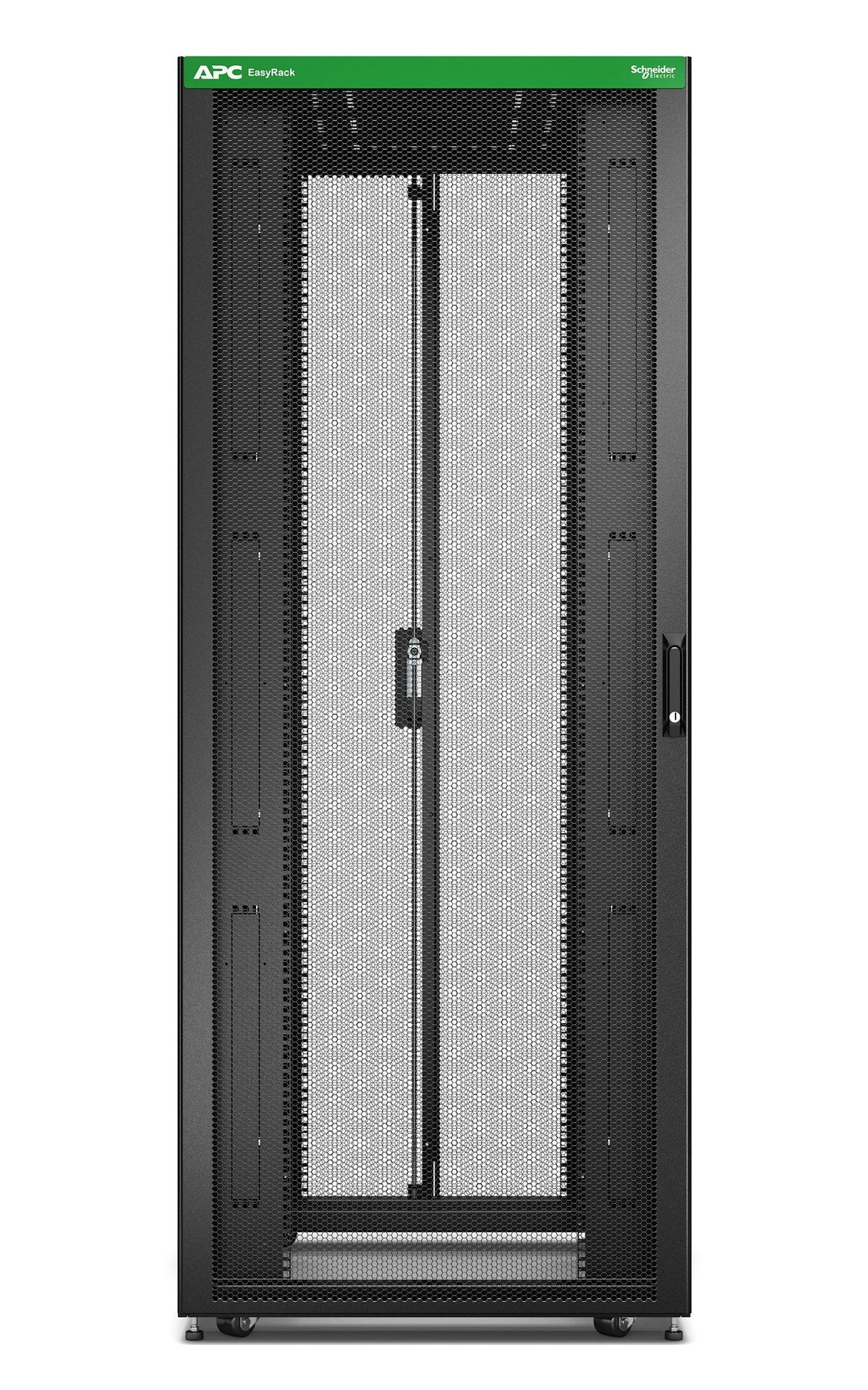 APC Easy Rack 42Ux800x1200 with Roof castors feet and 4Brackets No Side panels Bottom black