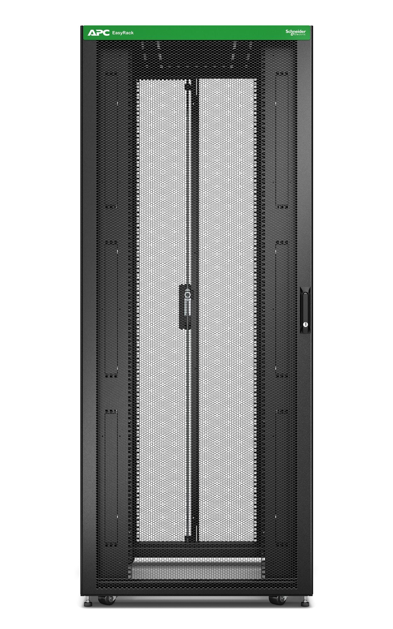 APC Easy Rack 42Ux800x1200 Roof/Side panel/castors/feet No Bottom 4Brackets black