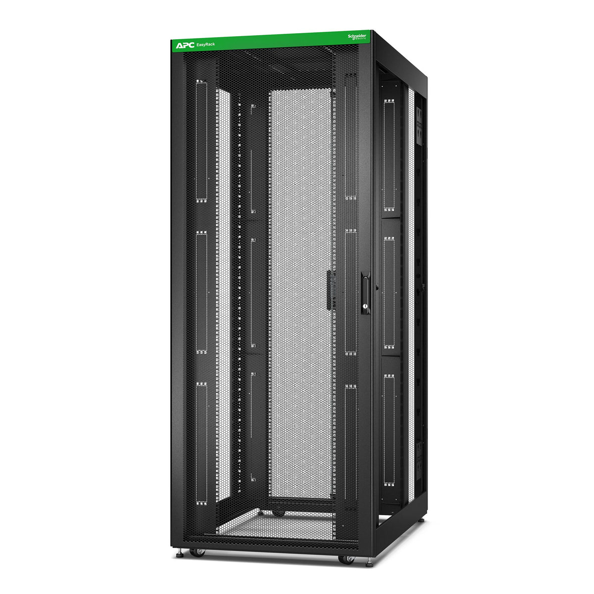 APC Easy Rack 42Ux800x1200 with Roof castors feet and 4Brackets No Side panels Bottom black