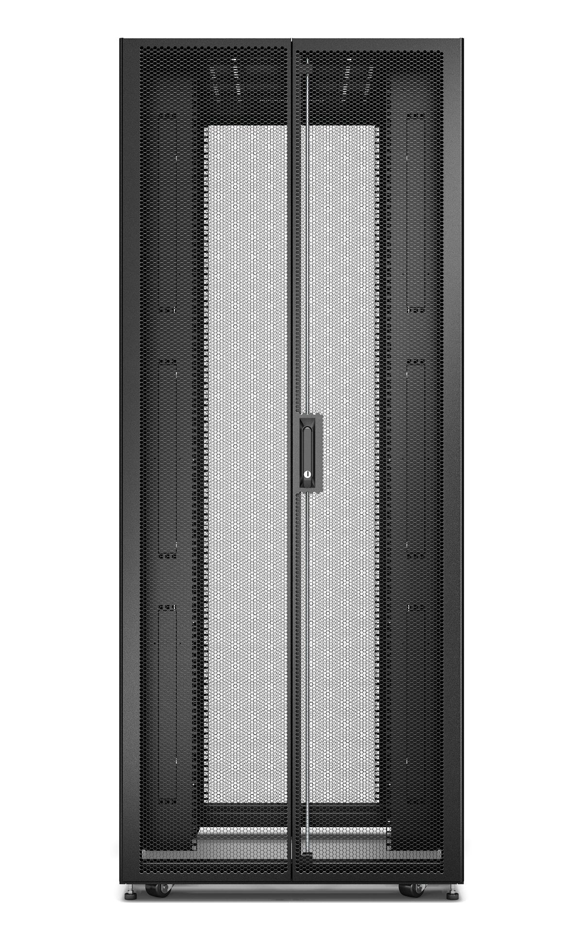 APC Easy Rack 42Ux800x1200 with Roof castors feet and 4Brackets No Side panels Bottom black