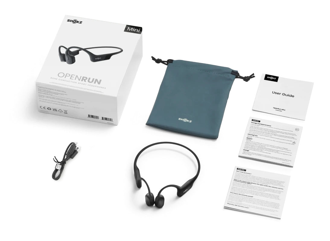 SHOKZ Casque à conduction osseuse OpenRun Mini- BT - Noir