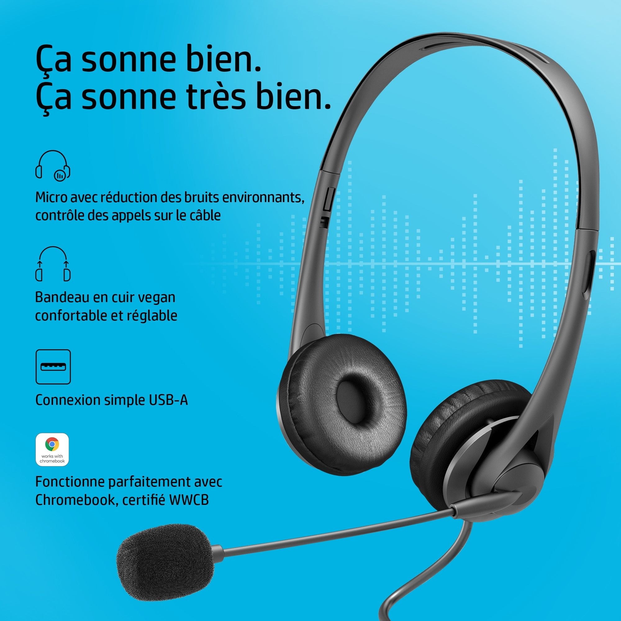 HP Wired USB-A Stereo Headset EURO