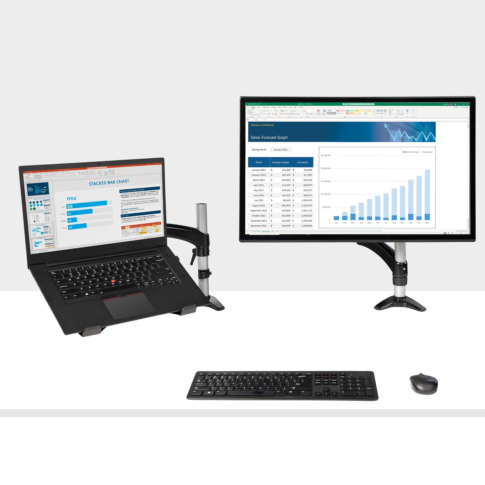 Supporto per PC portatile o monitor 34"