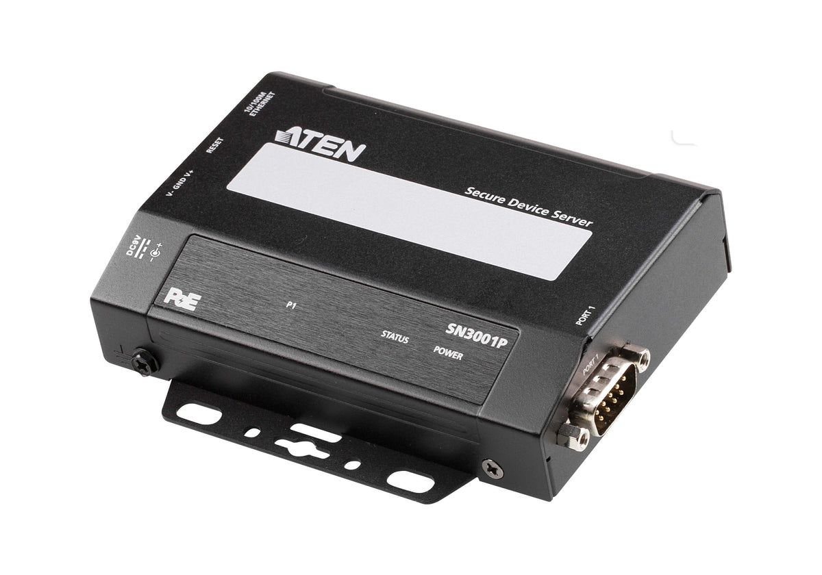 ATEN SN3001P serveur RS-232 1x DB9 Sécurisé sur IP PoE