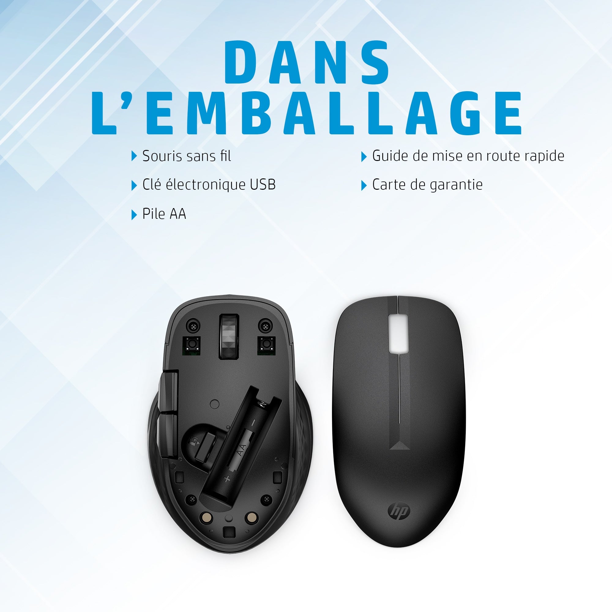 Souris sans fil HP Multi-Device 435 - récepteur USB + Bluetooth noir (3B4Q5AA)