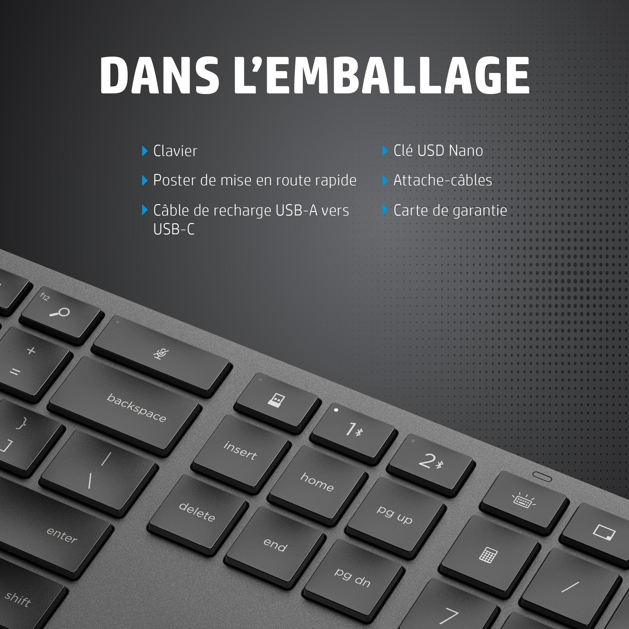 HP 975 USB + BT Dual-Mode Wireless Keyboard (EU)