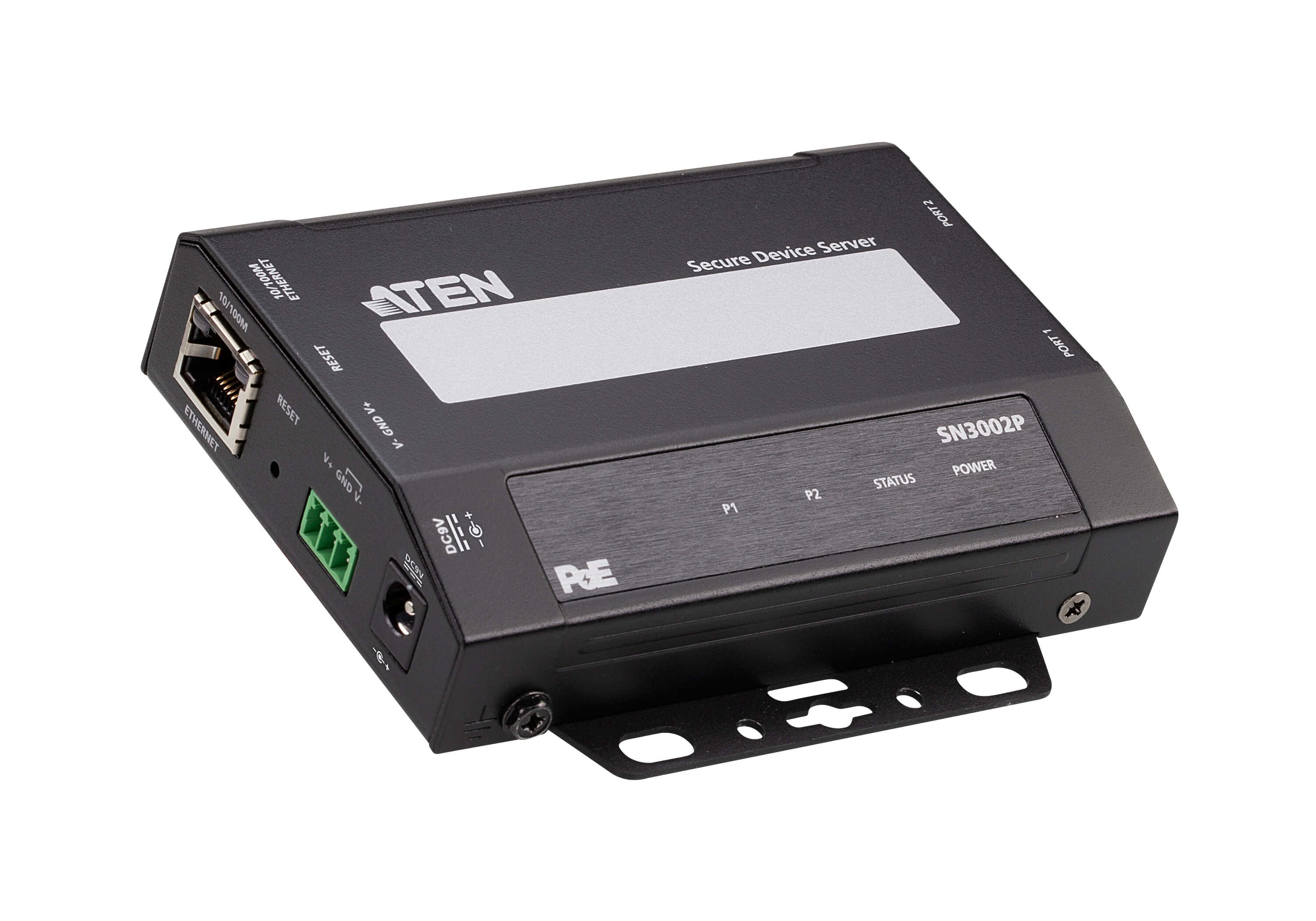 ATEN SN3002P serveur RS-232 2x DB9 Sécurisé sur IP PoE