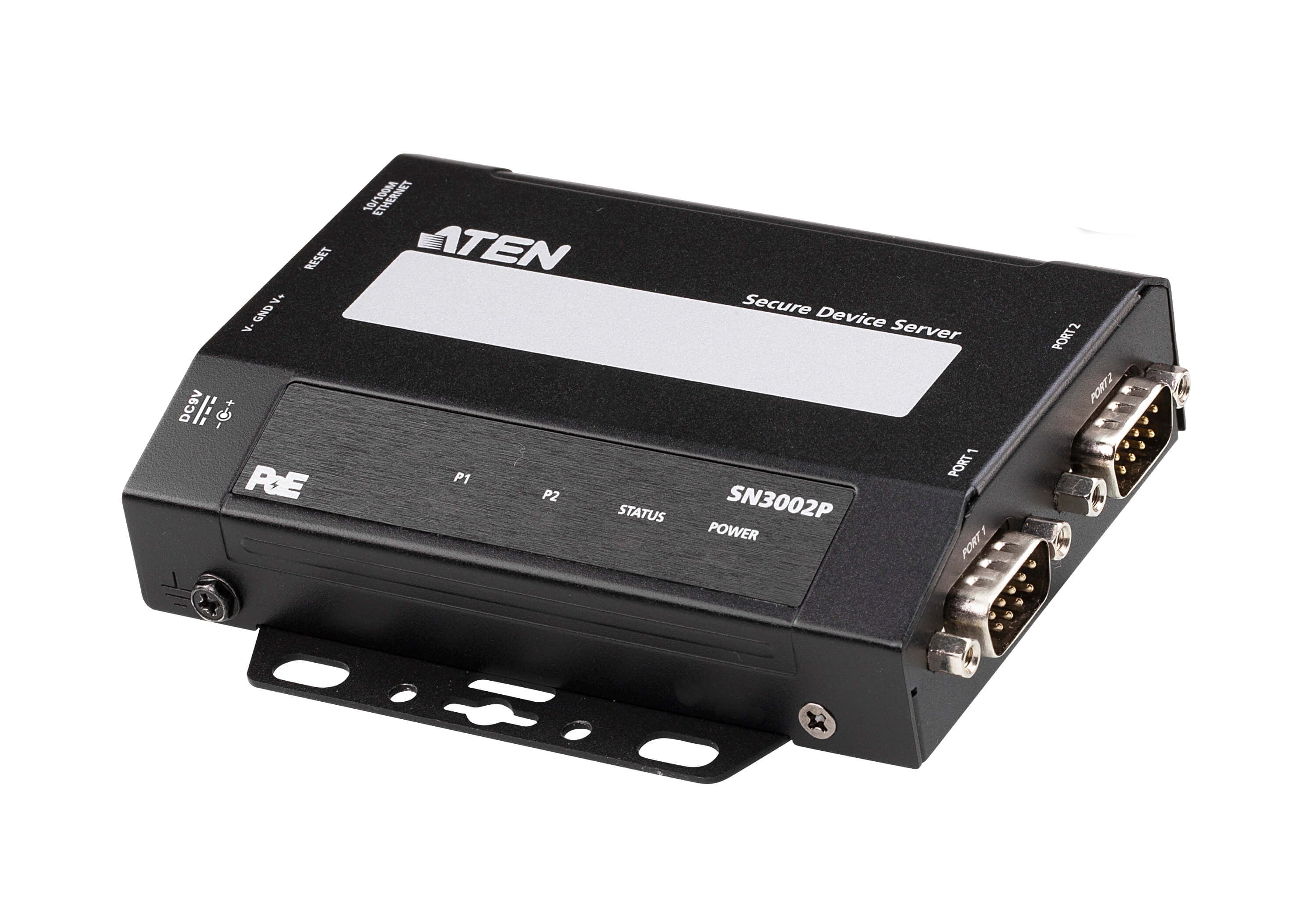 ATEN SN3002P serveur RS-232 2x DB9 Sécurisé sur IP PoE