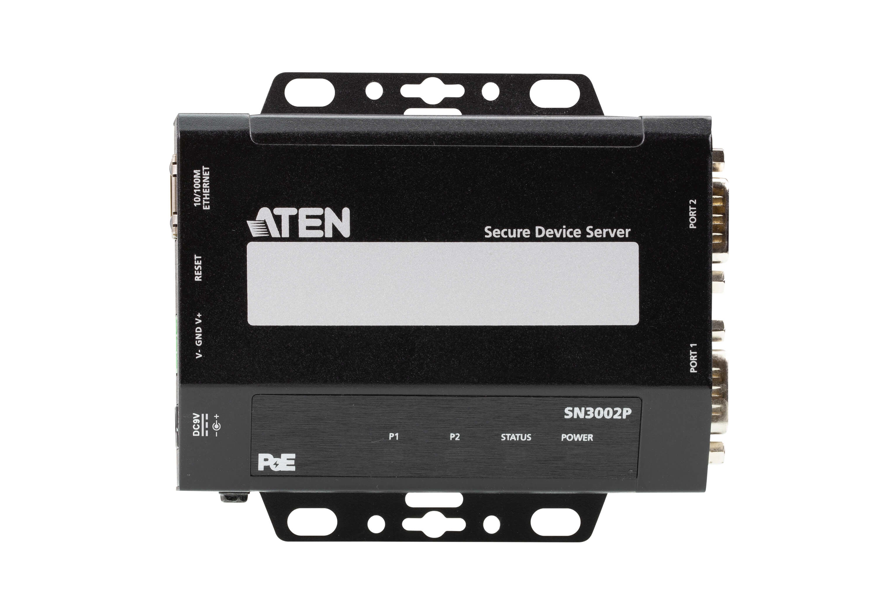ATEN SN3002P serveur RS-232 2x DB9 Sécurisé sur IP PoE