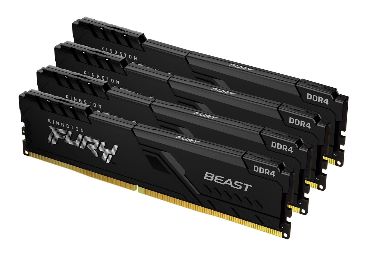 KINGSTON 64Go 3200MHz DDR4 CL16 DIMM Kit of 4 FURY Beast Black