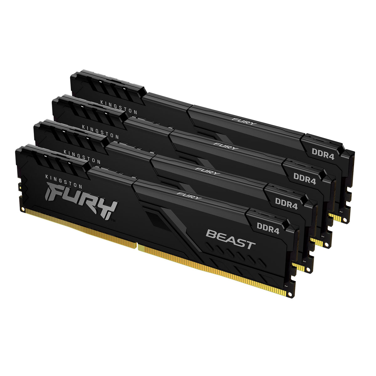 KINGSTON 32Go 3200MHz DDR4 CL16 DIMM Kit of 4 FURY Beast Black