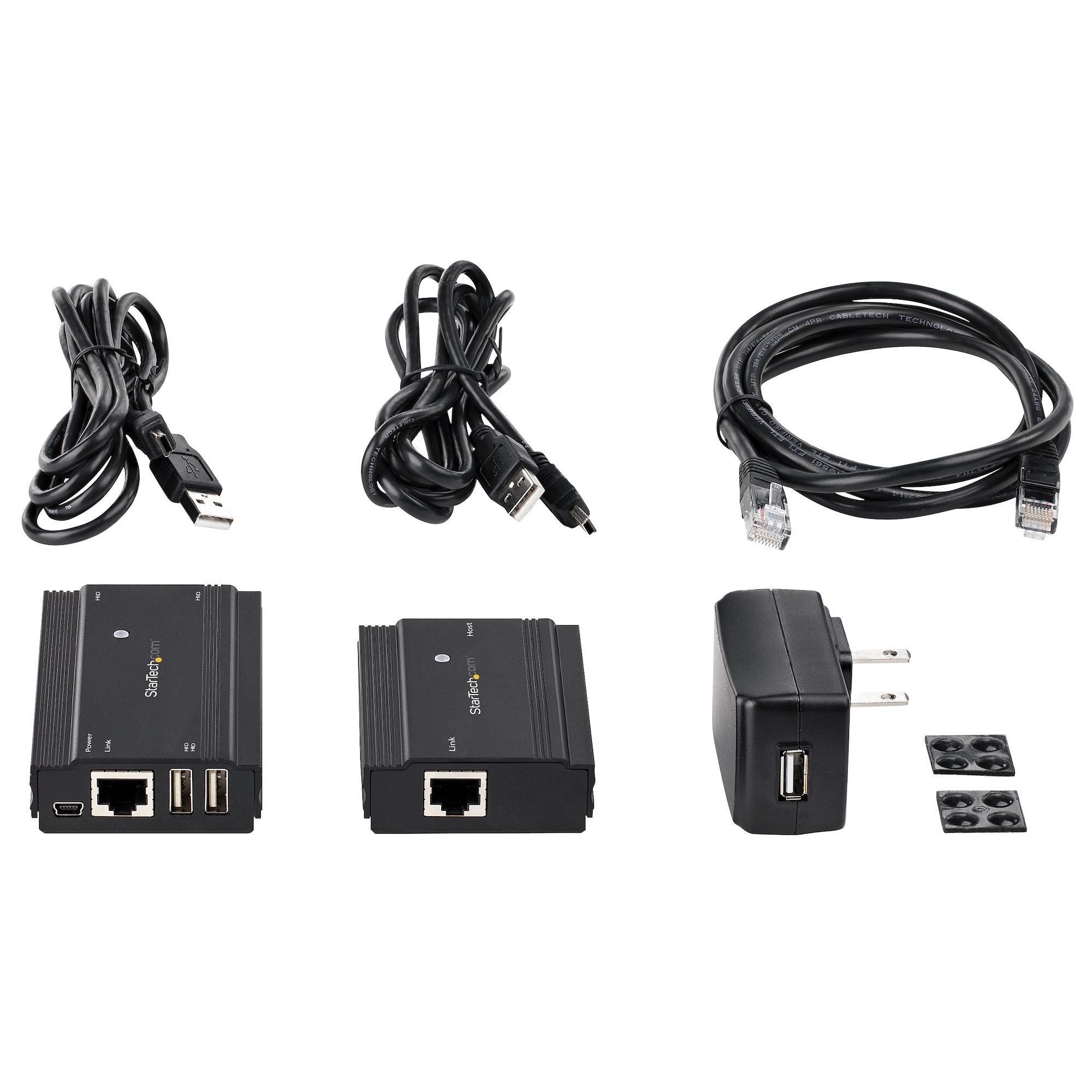 4-Port USB 2.0 Extender Hub over CAT5/6
