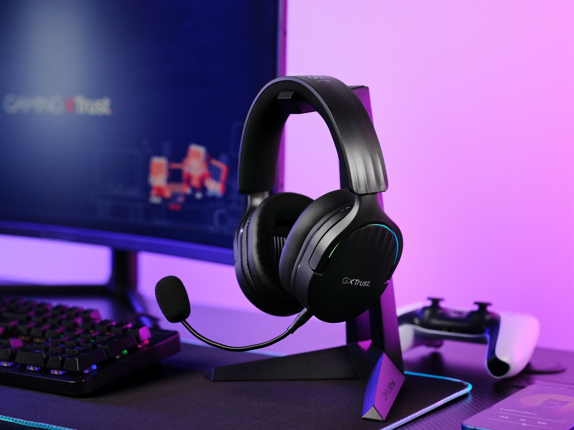 TRUST Casque gaming sans fil FAYZO DUAL Wireless - Black
