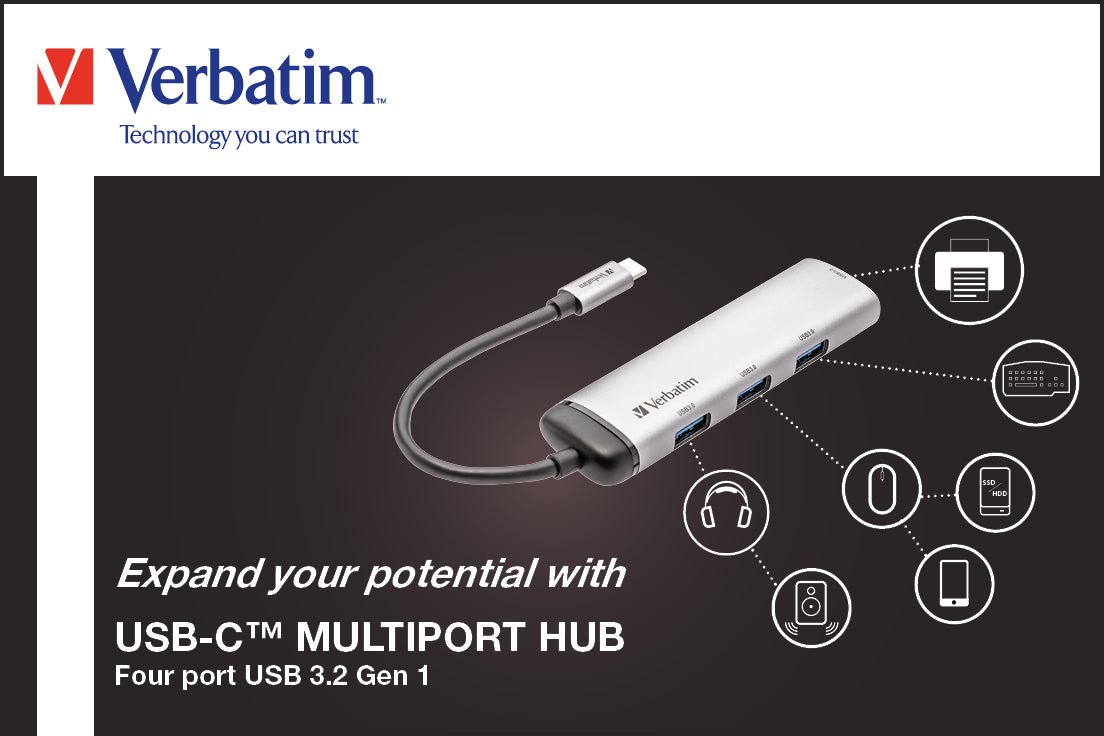 USB-C" MULTIPORT HUB 4-PORT USB 3.2 GEN