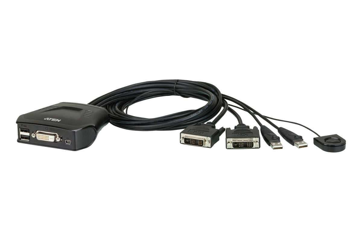 Aten CS22D switch KVM DVI/USB avec télécommande