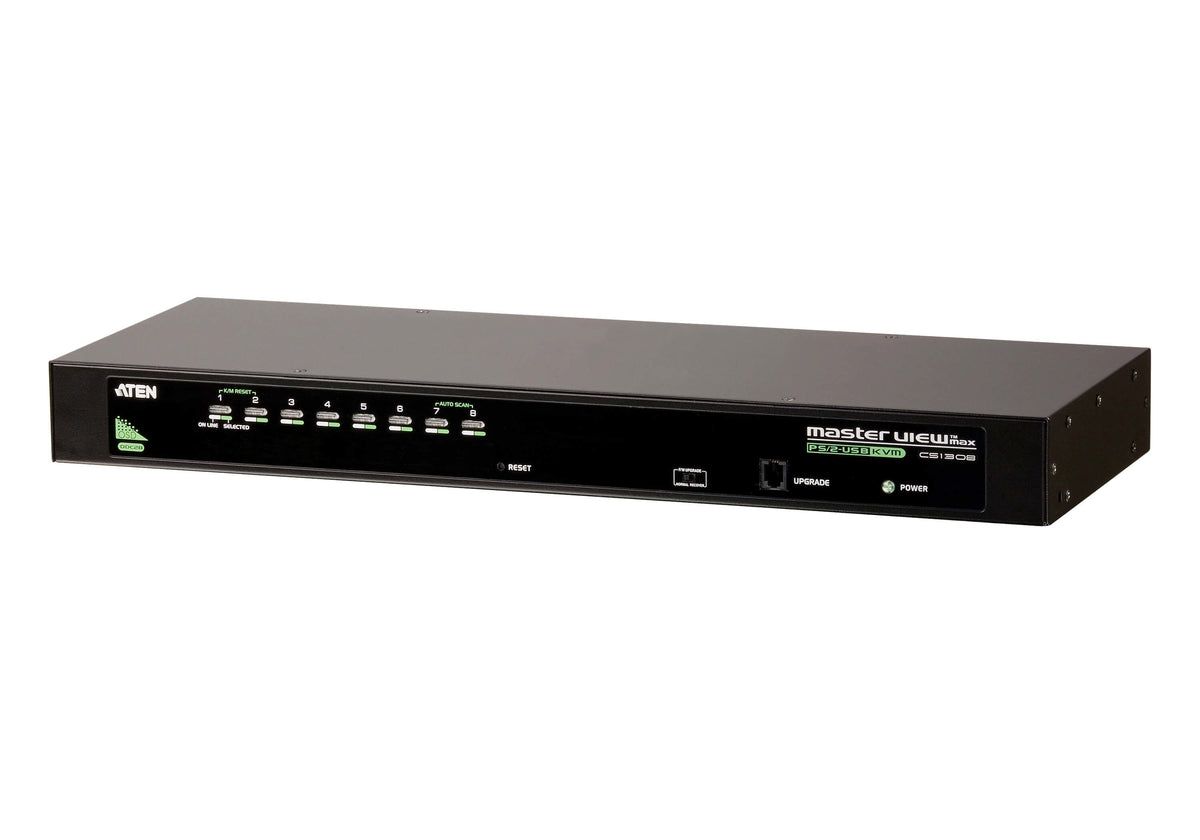ATEN CS1308-AT-G commutateur écran, clavier et souris Grille de montage Noir