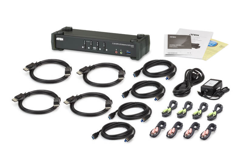 Aten CS1924 switch KVM DisplayPort/USB 3.0/Audio - 4 ports