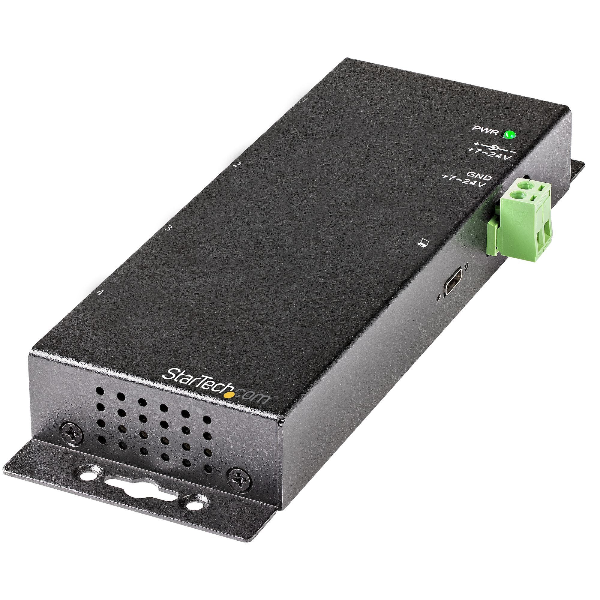 4 Port Industrial USB C Hub 10Gbps 2C/2A