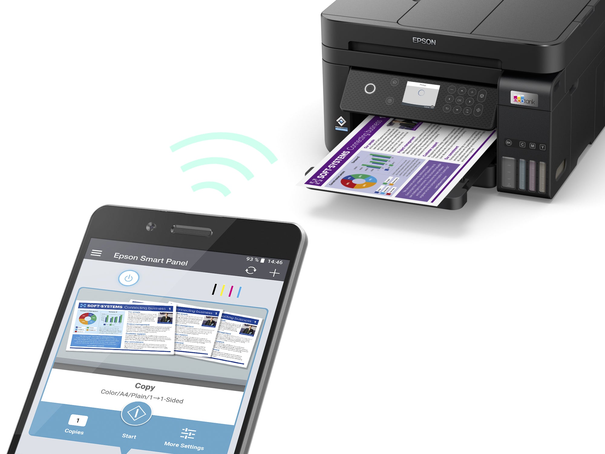 ***EPSON EcoTank ET-3850 Multifonction Jet d'encre couleur A4 rechargeable 15ppm